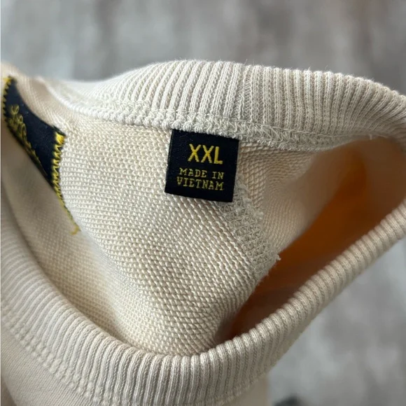 LL Bean Todd Snyder Sebago Lake Sweater Shirt Mens XXL Off White - Picture 4 of 6